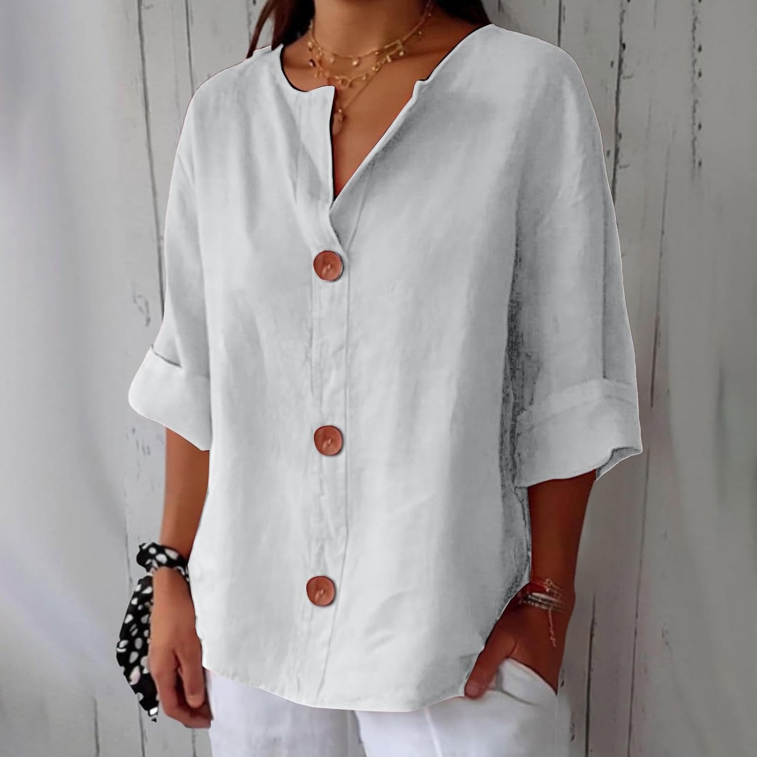 Noora™ Relaxed Linen Blouse