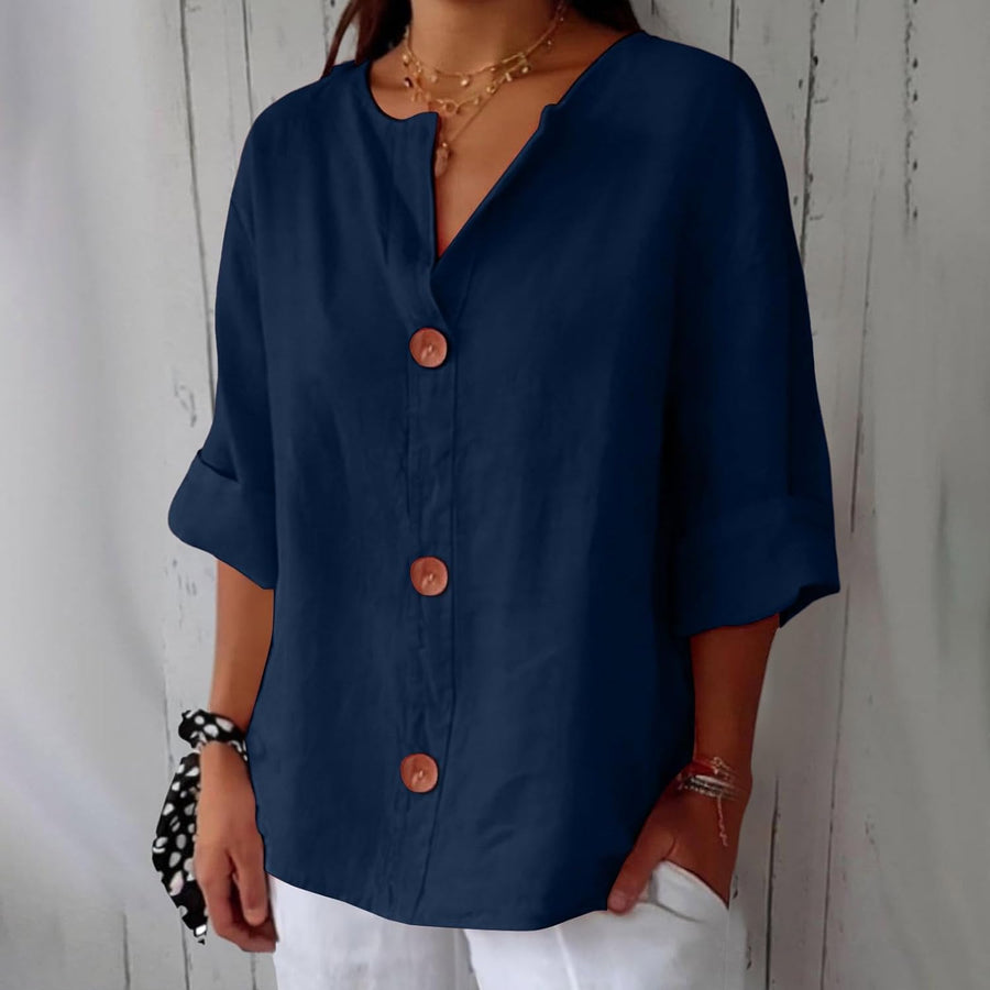 Noora Relaxed Linen Blouse