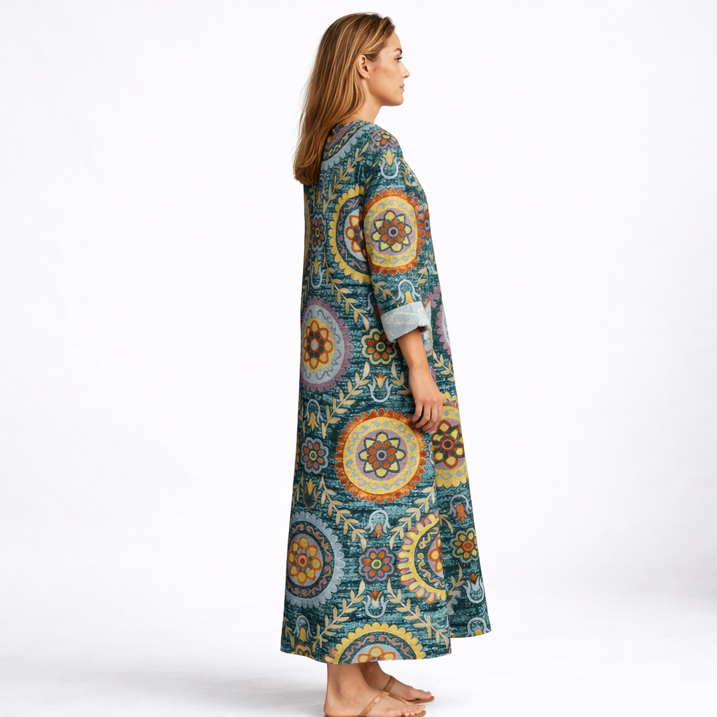Ella™ | Stylish Geometric Midi Dress