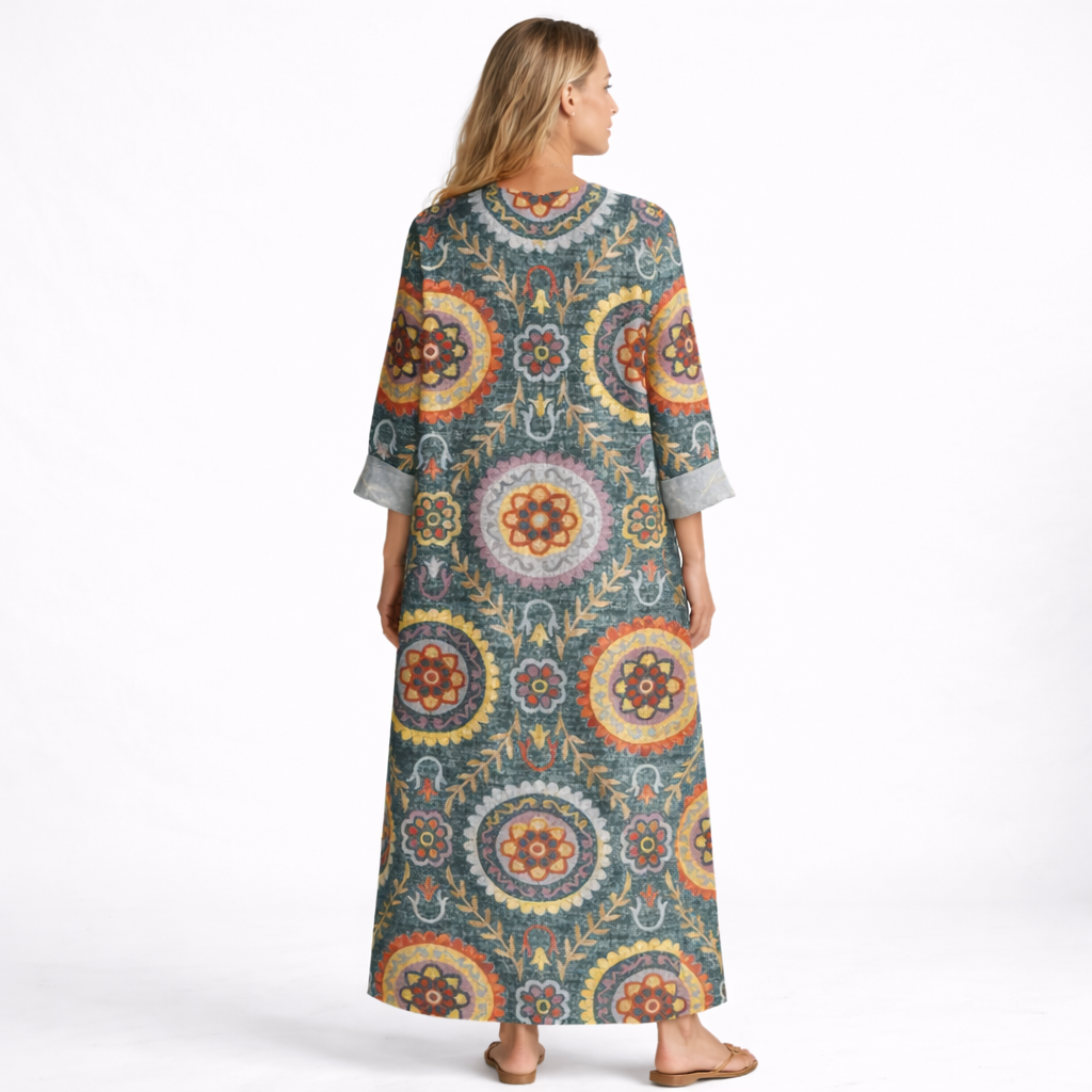 Ella™ | Stylish Geometric Midi Dress