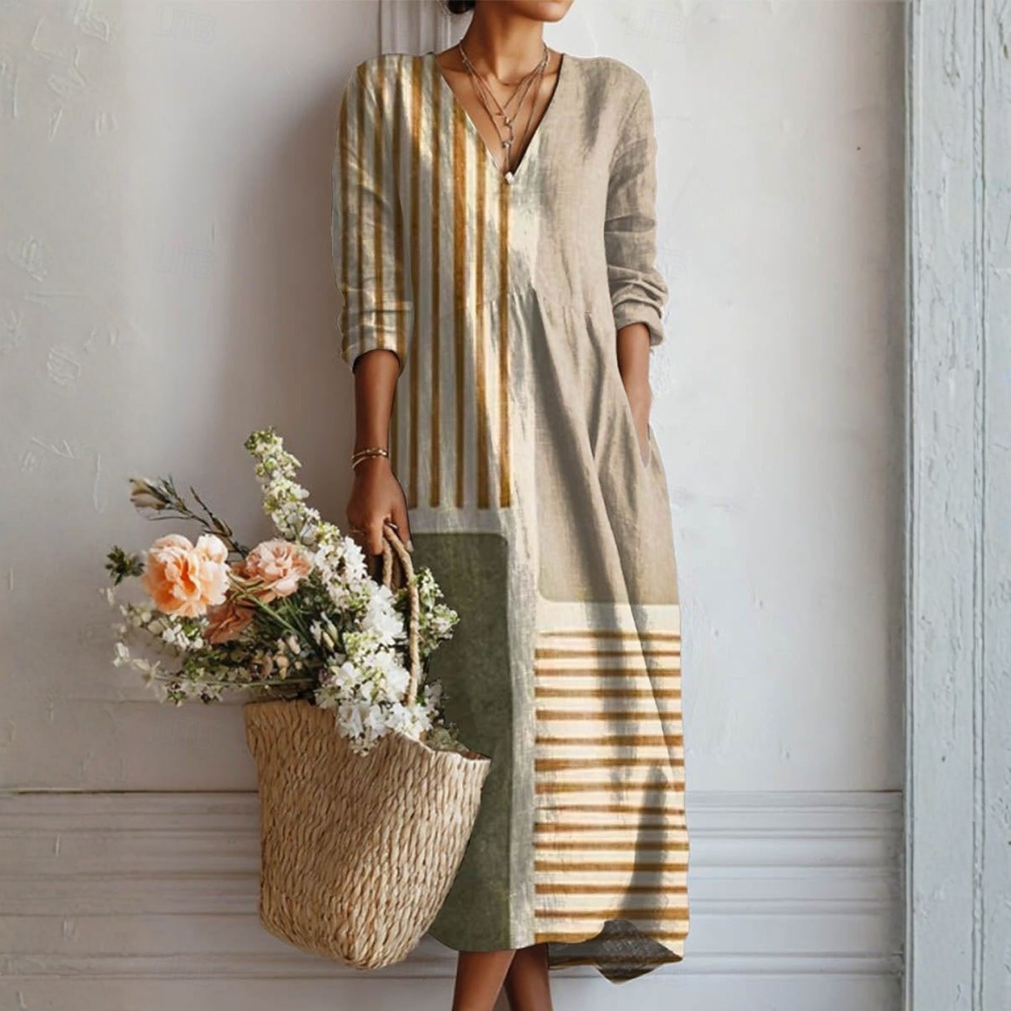 Dilara™ | Elegant Floral Dress with Natural Charm