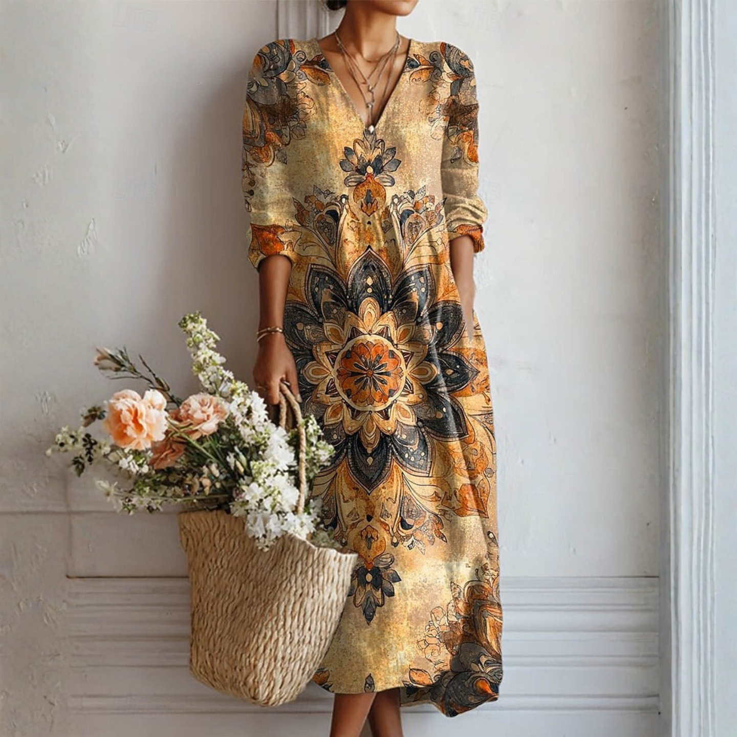 Dora™ | Elegant Floral Dress in Natural Style