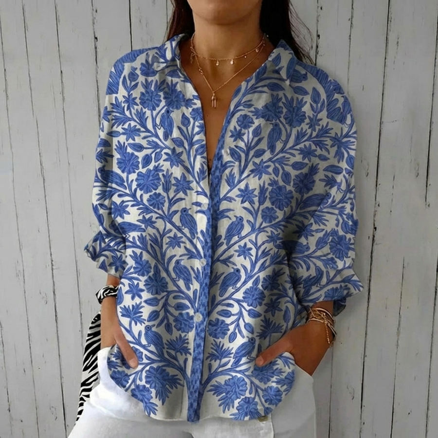 Frederikke | Blue Garden Blouse