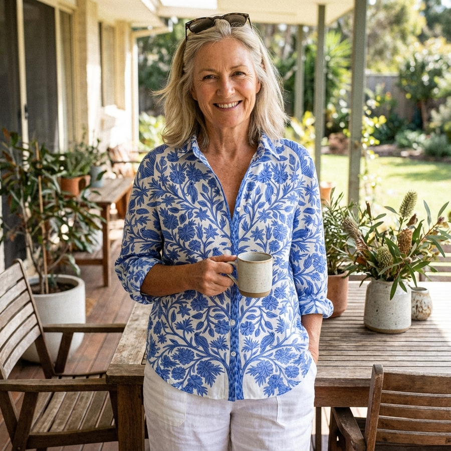 Frederikke | Blue Garden Blouse
