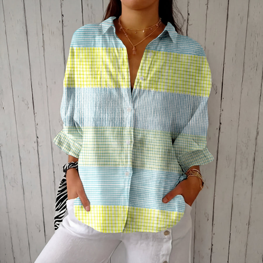 Filippa | Pastel Grid Blouse