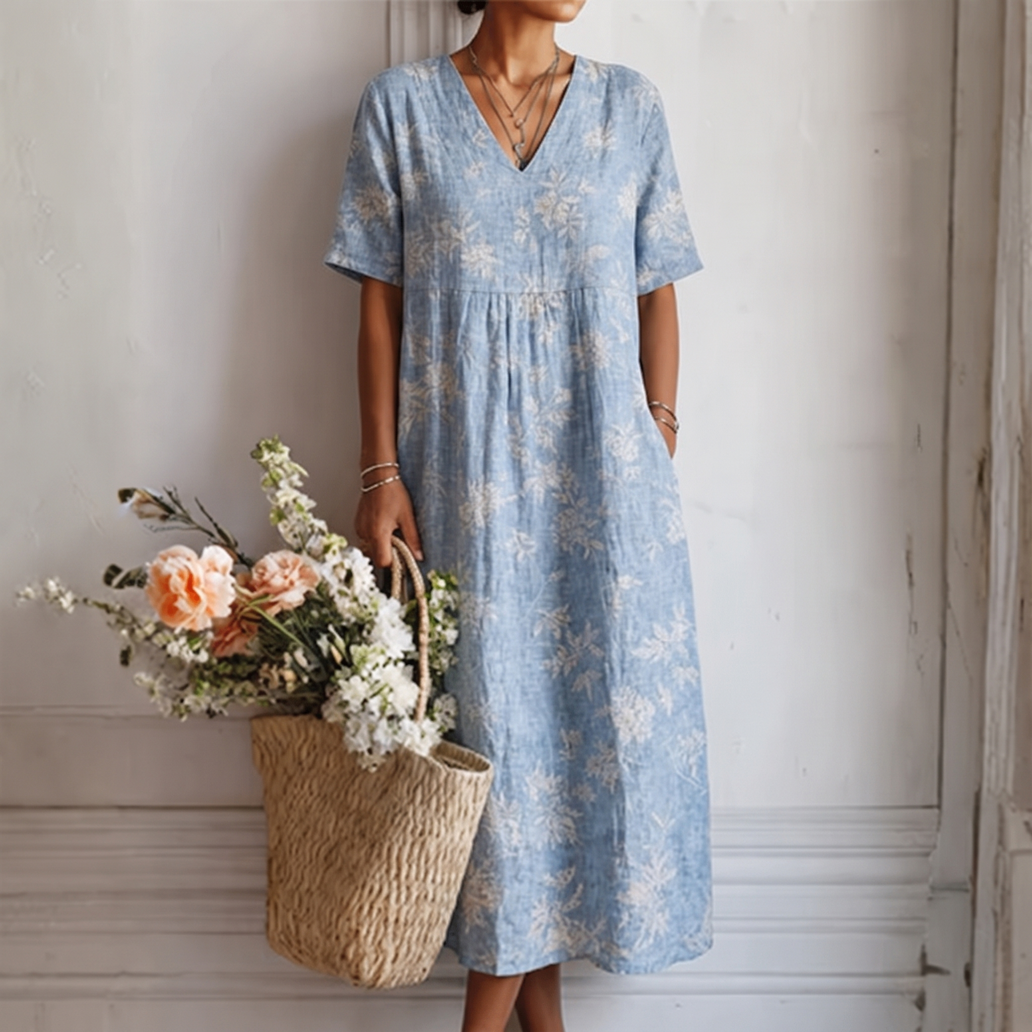 Alma™ | Chic Lagoon Elegance Dress