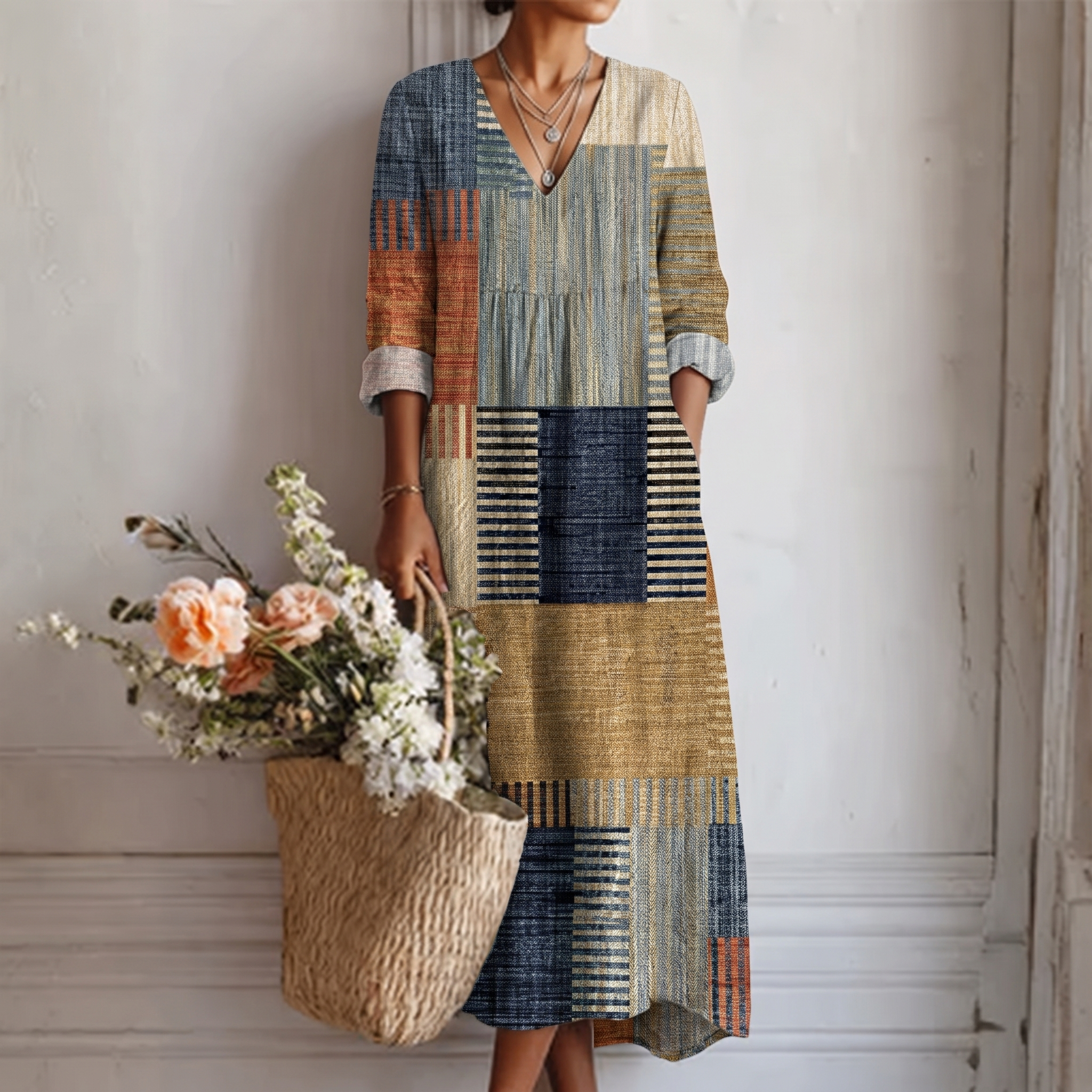 Anna™ | Chic Abstract Elegance Dress