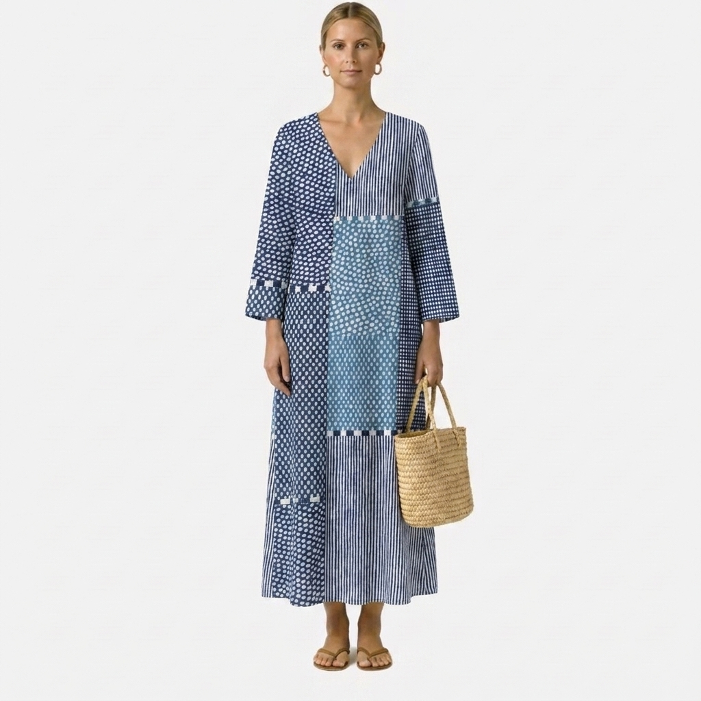 Esra™ | Elegant Floral Dress in Natural Style