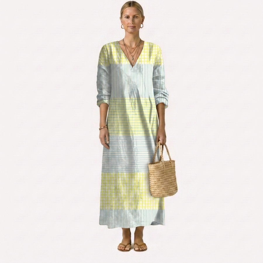 Olivia™ | Elegant Linen Dress in Natural Style