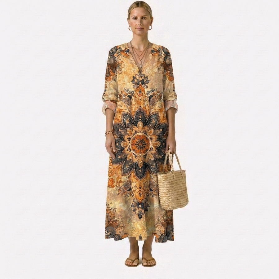 Dora™ | Elegant Floral Dress in Natural Style