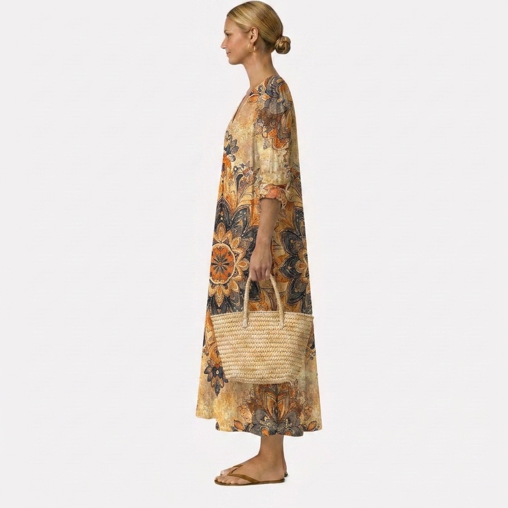 Dora™ | Elegant Floral Dress in Natural Style