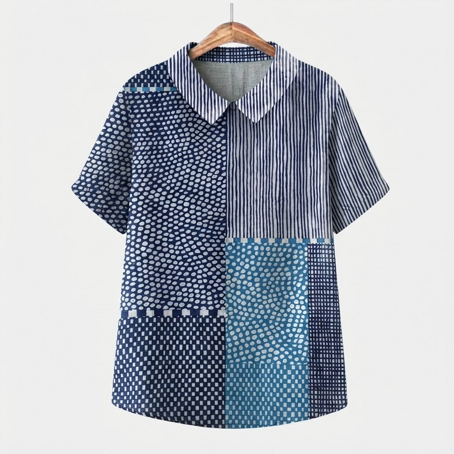Élise | Geprinte Patchwork Top