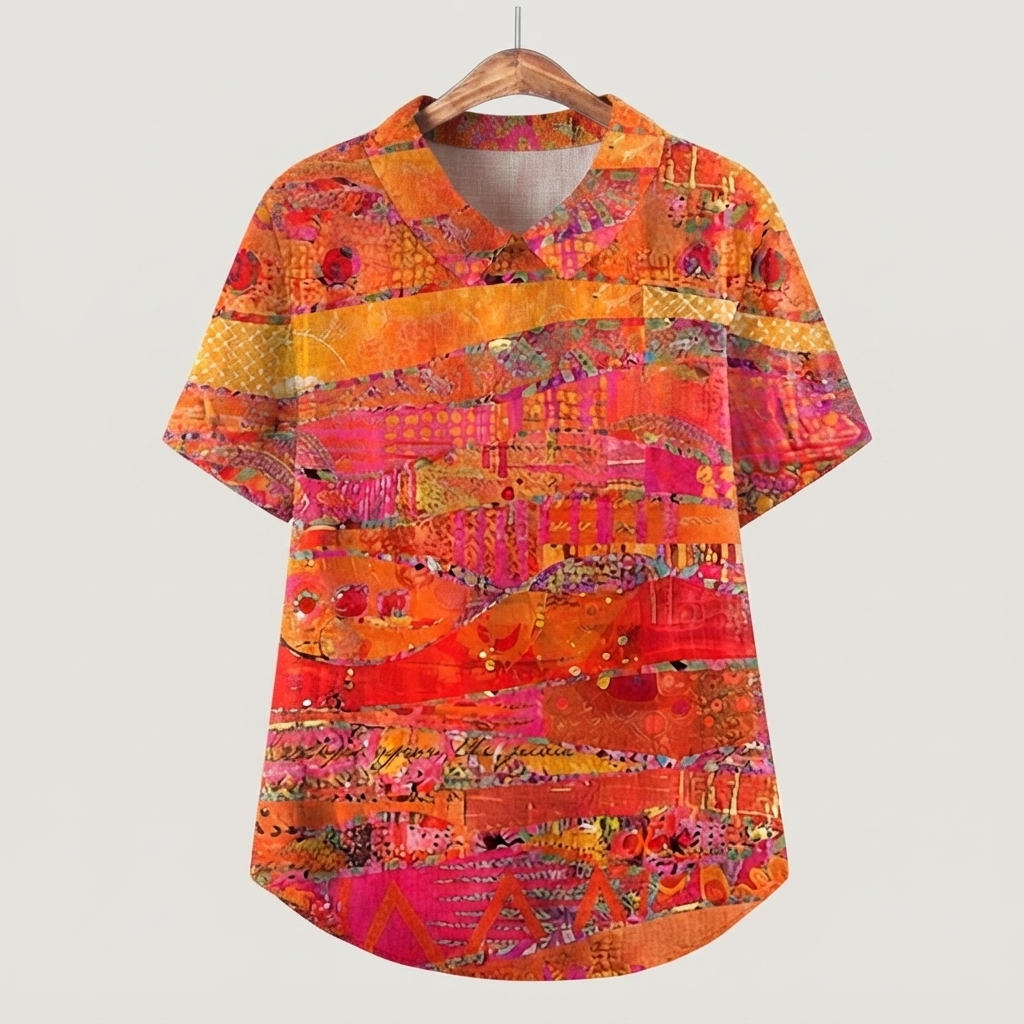 Jeanne | Abstract Print Blouse