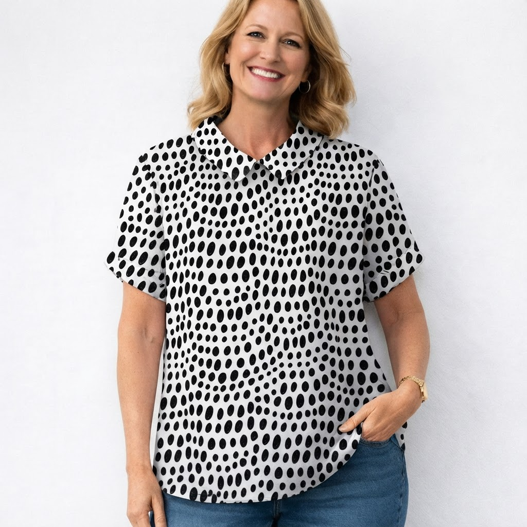 Agathe | Polka Dot Pattern Blouse