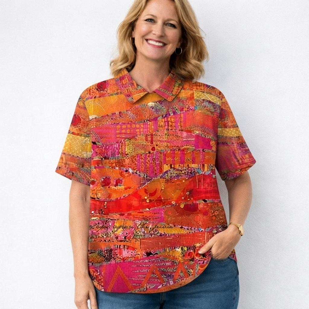 Jeanne | Abstract Print Blouse