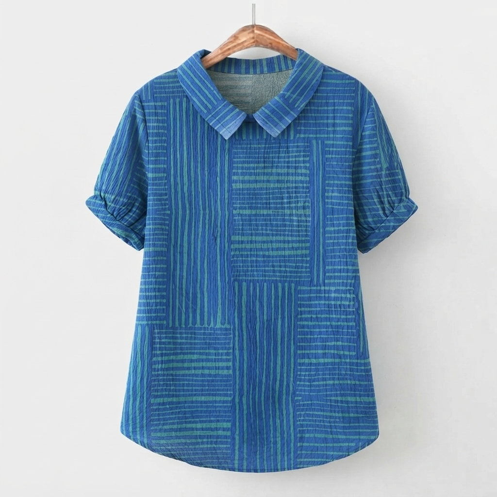 Margaux | Striped Geometric Pattern Shirt